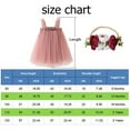 thumbnail image 3 of WIBACKER Baby Girls Tulle Tutu Princess Dress+Flower Headband-Toddler Kids Wedding Birthday Casual Dresses, 3 of 6