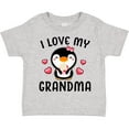 thumbnail image 3 of Inktastic I Love My Grandma with Cute Penguin and Hearts Girls Toddler T-Shirt, 3 of 5