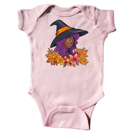 

Inktastic Witch with Autumn Flowers and Leaves Gift Baby Boy or Baby Girl Bodysuit