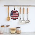 thumbnail image 5 of Pofeuu America Flag Glitter Print Silicone Pot Mat Mitten With Hanging Loop Heat Resistant Oven Mitts Non-Slip Bbq Baking Smoking Potholders, 5 of 7
