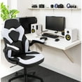 thumbnail image 6 of Hanover Commando White & Black Ergonomic Racer Gaming Chair | Height Adjustable Gas Lift | Tilt Recline | High Quality Padding | HGC0117, 6 of 7