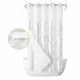 thumbnail image 2 of Grey Tree No Hook Shower Curtain Waterproof, Bathroom Curtains with Snap in Liners and See Through Top Window, Botanical Vintage Birds Branch Hotel Style Bathtub Curtains Shower 36"Wx78"L, 2 of 8