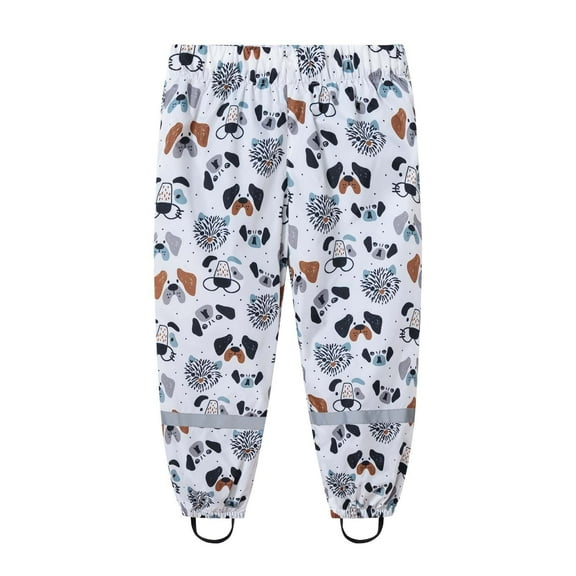 Herrnalise Children'sRain Pants , Cartoon Print Waterproof and WindproofRain Trousers Over Pants for Girls Boys