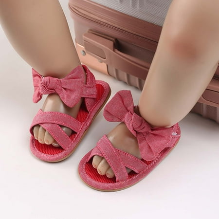 

QISIWOLE Toddler Baby Girls Boys Baby Shoes Soft Sole Non-slip Baby Toddler Sandals Flash picks