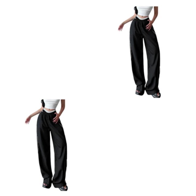 Jumpingount Pantalón de poliéster Unisex Color sólido Casual Transpirable Lavable Fácil de combinar Moda Viaje Pantalón largo Ropa Type3 NO3