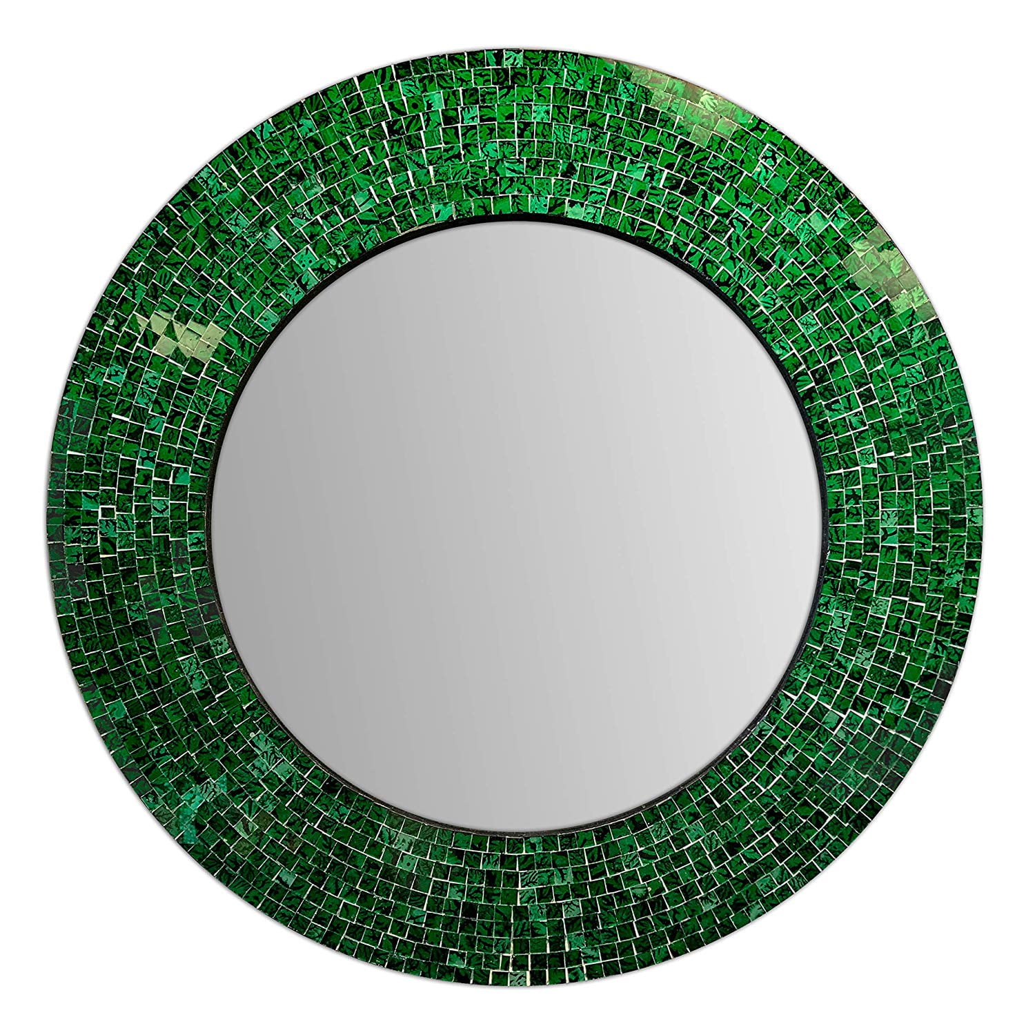 DecorShore 24" Traditional Glass Mosaic Mirror, Wall Mirror, Decorative