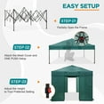 thumbnail image 2 of EAGLE PEAK 10x10 Walk-in Shade Cloth Cover Greenhouse Instant Pop-up Portable Gardening Green House with Mesh Cover, Front Entry Door, Green, 2 of 8