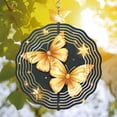 thumbnail image 3 of Elegant Metal Hanging Wind Spinners - Golden Butterfly Design with Intricate Patterns for Yard & Garden Decor Perfect Wind Chimes, 3 of 6