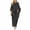 Black, variant on Women's Round Neck Batwing Sleeve Maxi Dress, Loose Fit Casual Caftan Dress with Pockets, Summer Beach Dress for Women