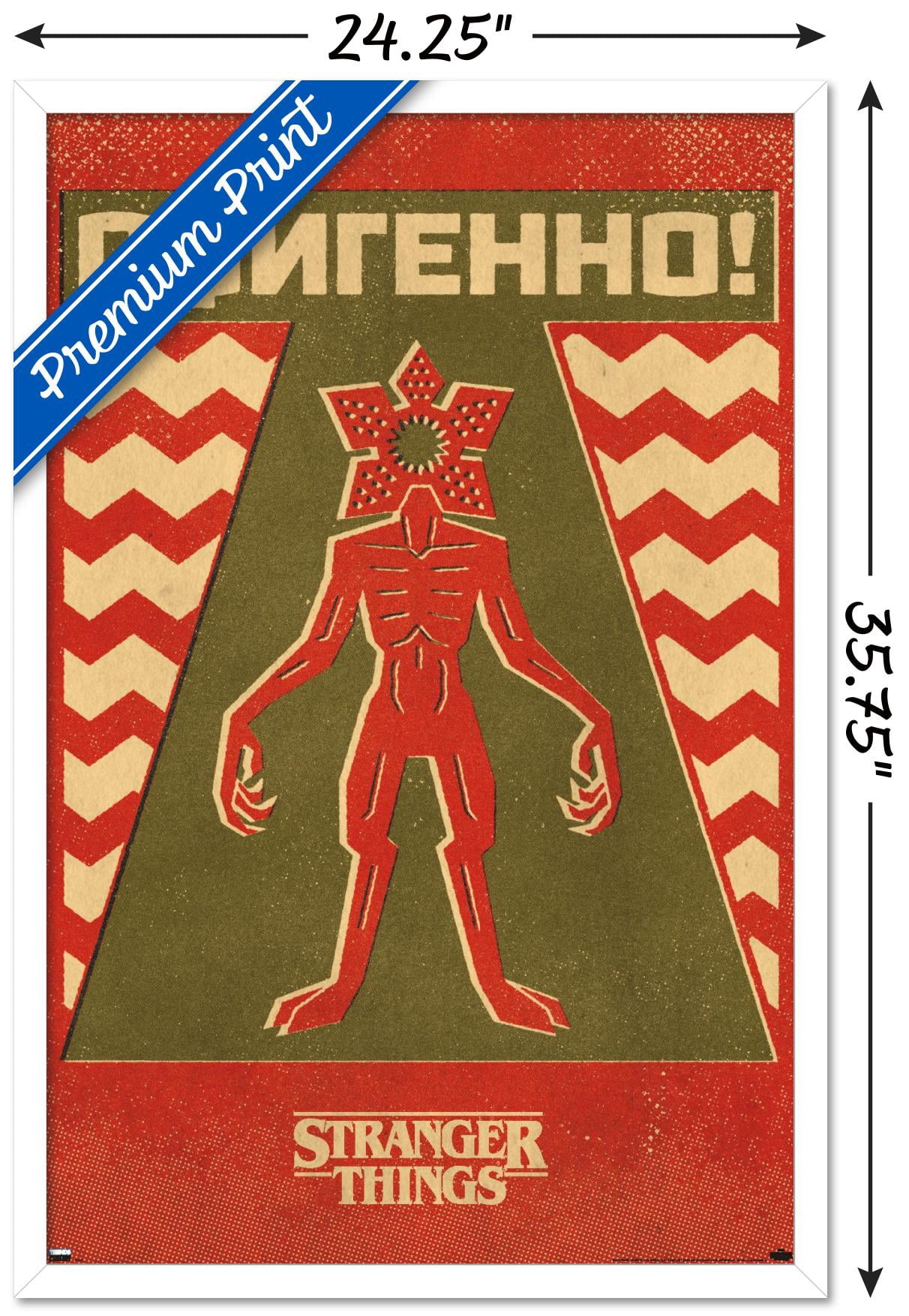 Netflix Stranger Things: Season 4 - Demogorgon Minimalist Wall Poster, 22.375" x 34" Framed