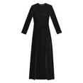 thumbnail image 3 of Christmas Dresses for Women Velour Long Sleeve Dresses Women Black Dress A-line Dress Party Dresses Fall and Winter Dresses for Women, 3 of 6