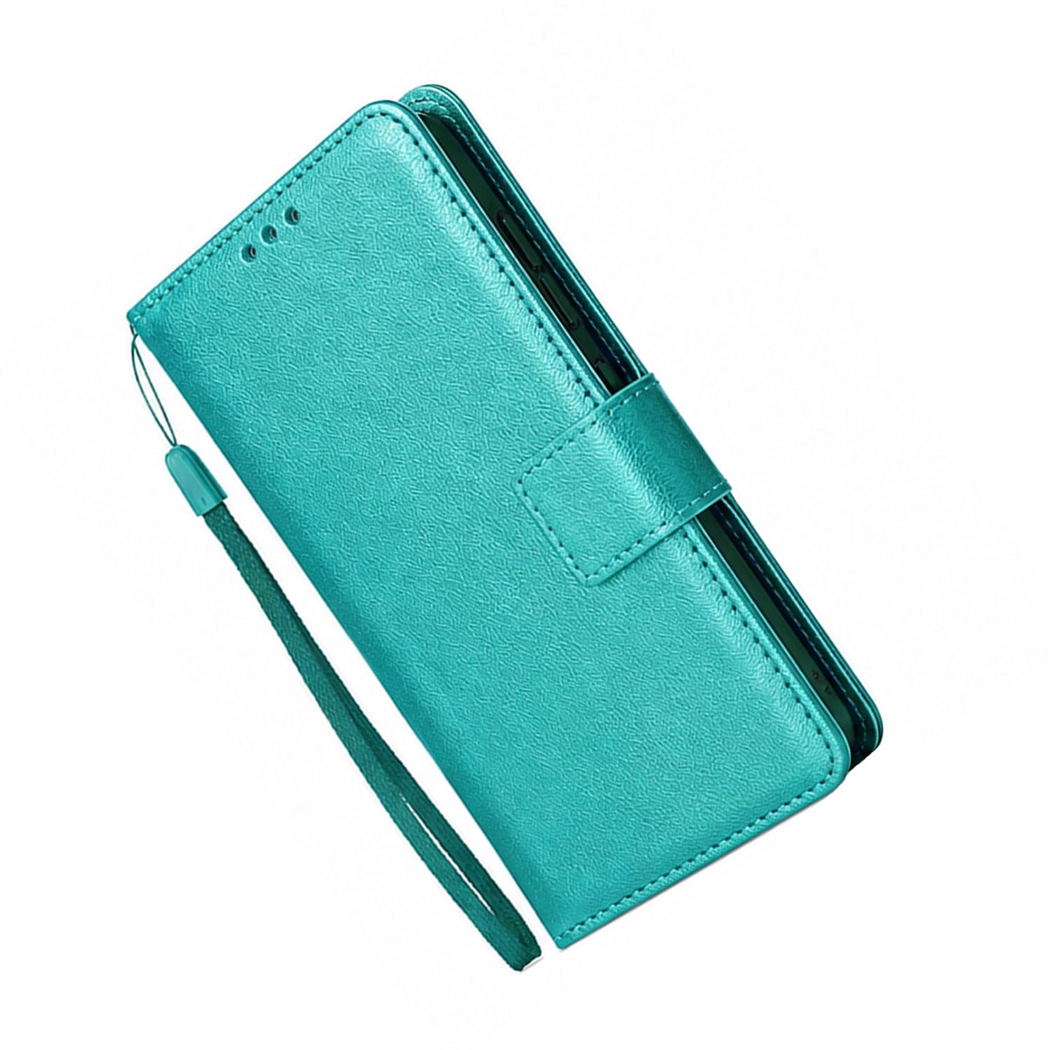 Shockproof Leather Wallet Case with Cash & Card Slots for iPhone 17 Pro Max - Teal