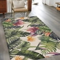 thumbnail image 4 of 2.7x5 Area Rugs, Palm Leaves Non-Skid Rubber Backing Large Rectangle Rugs - Living Room Bedroom Home Office, Summer Botanical Tropical Plants Rustic Indoor Floor Mat Carpets Washable Rug, 4 of 9