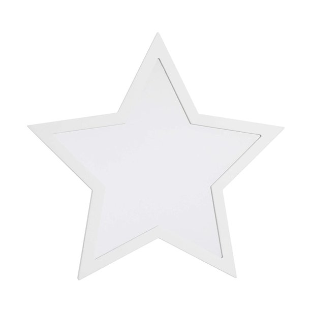 Star Shaped Mirror Easy Hang Shatter Proof Mirror, Wooden Backed