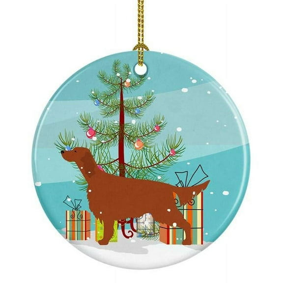 Carolines Treasures BB2911CO1 Irish Setter Merry Christmas Tree Ceramic Ornament