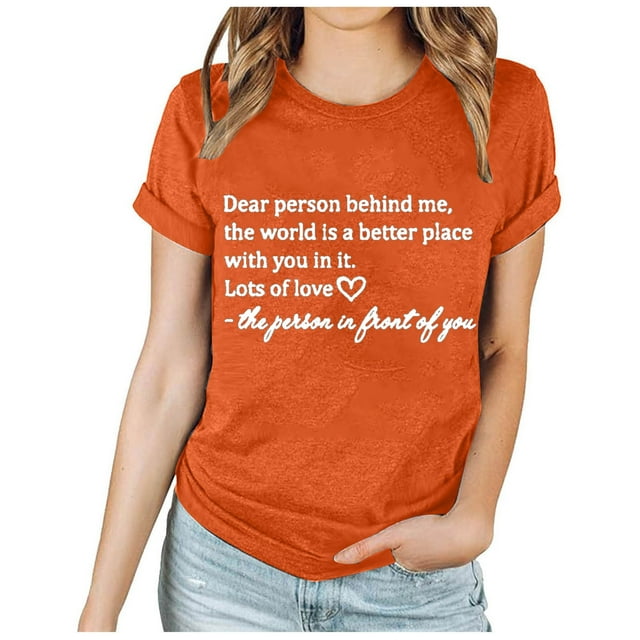 Camisetas de Manga Corta para las Mujeres Impreso Cuello de Tripulación Suelto Tee, Vintage Gráfico Casual Camisetas para las Mujeres Gráfico