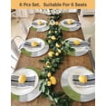 thumbnail image 4 of 15 Inch Round Placemats Set of 6, Sage Green Abstract Non Slip Heat Insulation PP Table Mats, Grey Geometric Oil Painting Vintage Washable Place Mats for Kitchen Dining Party Table Decor, 4 of 7