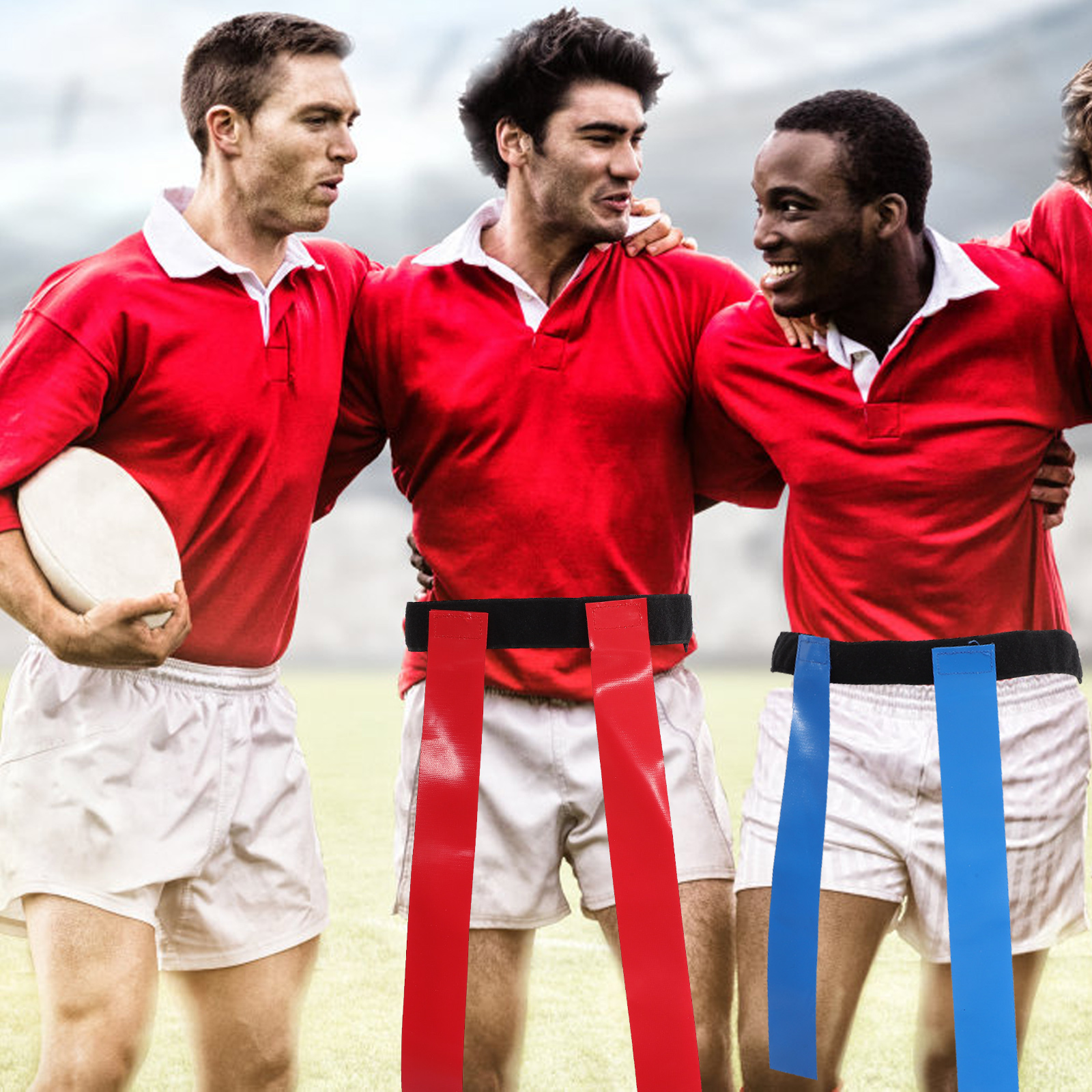 2 Sets of Kids Football Flag Belts Football Waist Flags Colored Rugby