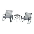 thumbnail image 2 of Patio Furniture Sets 2-person Outdoor Patio Bistro Metal Rocking Conversation Set With Table,Outdoor Patio Furniture Sets, 2 of 9