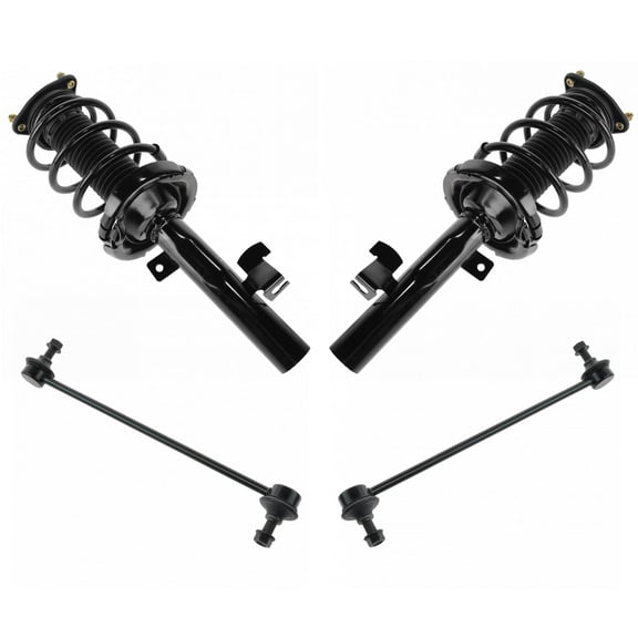 TRQ Complete Strut Spring Assembly & Sway Bar Link Set LH RH Kit for Mazda 3 SCA65710