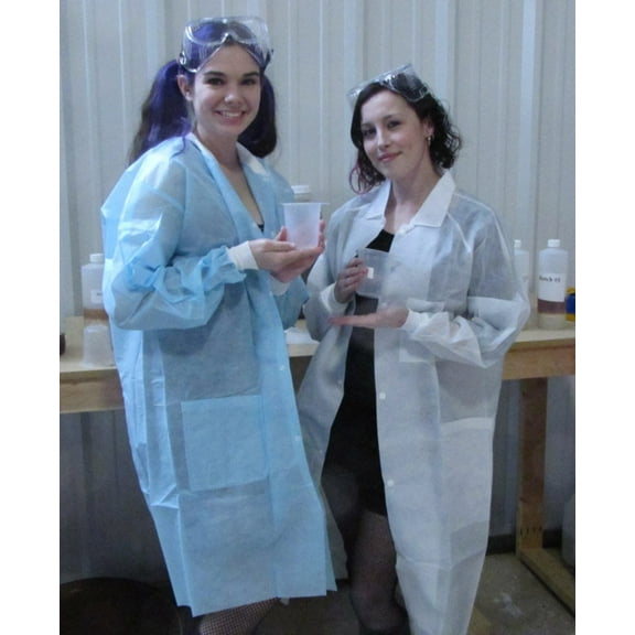 Large AMD-Ritmed Protective Disposable Lab Coat 100% Polypropylene