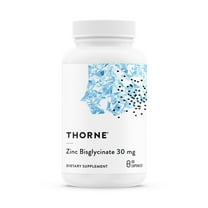 THORNE Zinc Bisglycinate 30mg - Daily Support for Skin, Eye & Immune System Health* with Zinc Supplement Capsules - 60 Capsules