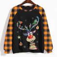 thumbnail image 4 of Sweat à Capuche de Noël pour Femmes Col Rond Mode Décontractée Manches Longues Imprimé de Noël en Solde, 4 of 4