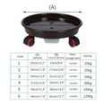 thumbnail image 3 of BNNG Large Plant Stand 30x30 Black Metal Round Plant Caddy with Lockable Wheels, 3 of 3