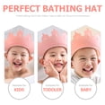 thumbnail image 4 of NUOLUX Kids Washing Hair Hat Crown Shape Bath Caps Waterproof Adjustable Shampoo Hat, 4 of 6