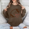 thumbnail image 2 of Jinhomg Football Sweatshirt for Women Oversized Comfy Graphic Pullover Casual Loose Fit Long Sleeve Crewneck Sweatshirts Daily Wear Fall Saving Coffee XL, 2 of 7