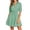 Green, variant on Women's Summer Striped Print Button Down Shirt Dresses Short Sleeve Collared A Line Belted Tie Waist Casual Beach Vacation Dresses