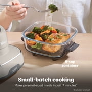 Ninja Crispi Glass Air Fryer 4-Qt, 4-in-1, Air Fry Bake Recrisp, Portable, Dishwasher Safe, FN101ST Stone
