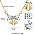 thumbnail image 4 of FindChic 14K Gold Plated Necklace for Women, Love Heart Cubic Zirconia Pendant April Birthstone Bow Necklaces Birthday Mothers Day Jewelry Gifts Her Wife Lady Adults Ideas, 4 of 9