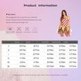 thumbnail image 7 of Aislor Womens Gymnastic Leotard Dress Striped Bodysuit Christmas Ballet Dance Costume Red XXL, 7 of 7