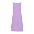 thumbnail image 5 of Summer Akafmk Women Maternity Dress,Plus Size Womens Casual Dresses,Womens Fashion Holiday Summer Solid Color Sleeveless Party Beach Dress Loose Fitting Flowy Sundress Beach Dress, 5 of 5