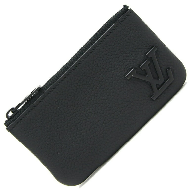 Authenticated Used Louis Vuitton Coin Case Aerogram Pochette Cle M81031  Noir Leather Holder Key Card Men's All LOUIS VUITTON 