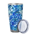 thumbnail image 2 of KLL Vibrant Blue Floral Print 40oz Stainless Steel Insulated Car Cup with Spillproof Lid - Keep Your Drink Hot or Cold on the Go-Straw Three-piece Set, 2 of 8