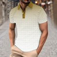 thumbnail image 1 of Styesk T-Shirts pour Hommes Imprimé Décontracté Sport Bouton Manches Courtes Col Rabattu Blouse Chemise, 1 of 5