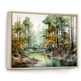 thumbnail image 2 of Designart "Alcohol Ink Landscape: Forest" Forest Floater Framed Canvas Wall Art, 2 of 5