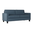 thumbnail image 4 of CorLiving Georgia Linen-Like Fabric Upholstered 3-Seater Adult Sofa with Wood Legs, Blue, 4 of 7