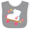 thumbnail image 3 of Inktastic Roller Skate Flowers Girls Baby Bib, 3 of 4