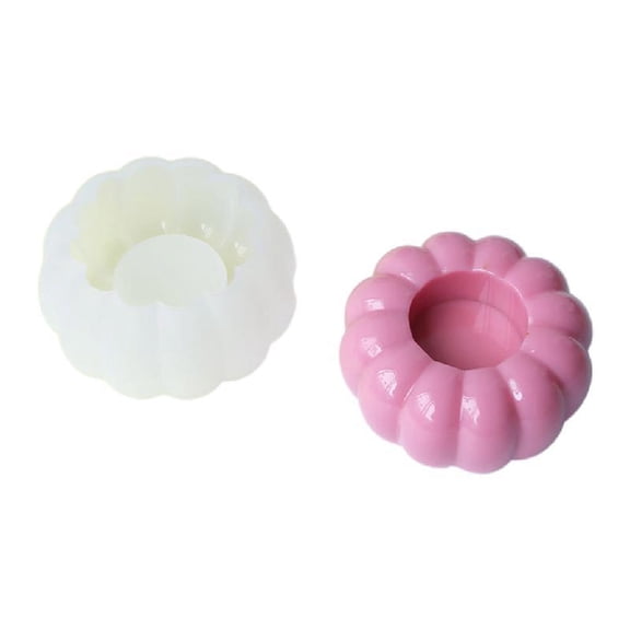 Pumpkin Candle Holder Silicone Mold Resin Storage Box Mould DIY Candlestick Mold