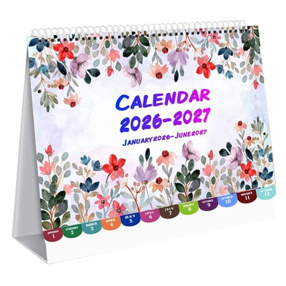 Getwin Home Calendar,Calendar for 2026to 2027,1 Pcs Small Desk Calendar 2026 2027 Standing Desk Calendars 2026 Stand Up Calendars From Jan 2026to 2027 Desktop Calendar Planner for Home School