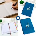 thumbnail image 5 of Agenda 2026 Bluelander con Pestañas, Pasta PU, Azul Marino, 5 of 5