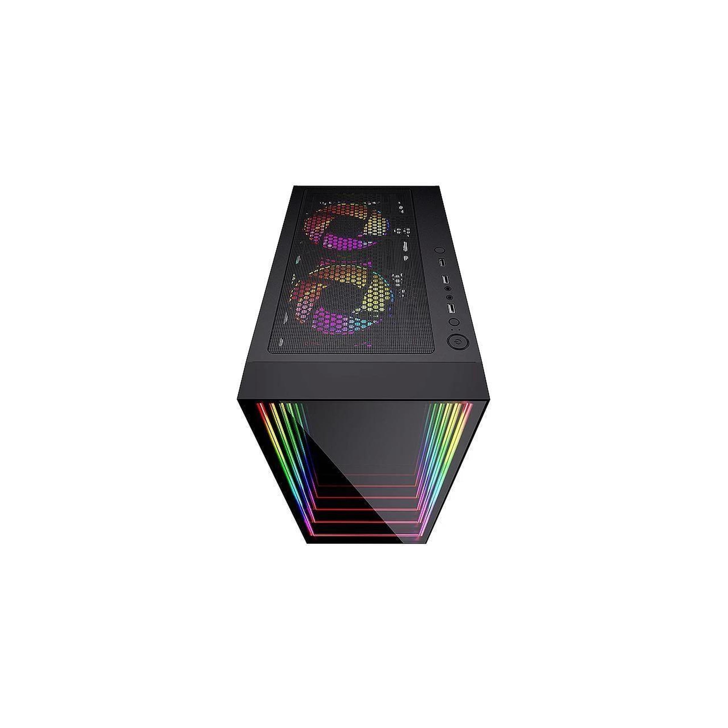 Bgears B-Optillusion Mid Tower ATX Glass Mirror LED Black Optical Illusion PC Ga