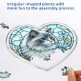 thumbnail image 1 of Rompecabezas de acrílico en forma de corazón con 94 piezas, decoración colgante para jardín y porche exterior, adorno transparente resistente a la intemperie, 19 cm., 1 of 9
