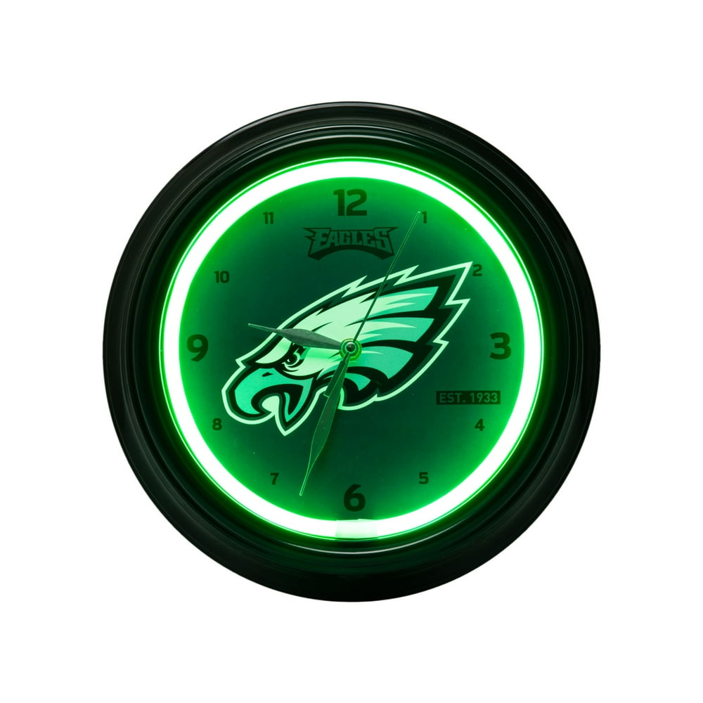 FOCO NFL LED Clock, Philadelphia Eagles