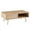 Natural, variant on PAPROOS Rattan Coffee Table with Sliding Storage Door, Solid Wood Legs - Ideal for Living Rooms, Natural