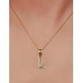 thumbnail image 3 of Collar con dije de oro laminado letra brillos L, 3 of 6
