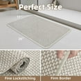thumbnail image 2 of Bath Mat-Super Absorbent Chenille Bathroom Mats-Rubber Backed Bath Mats for Bathroom Non Slip, Easy Clean Bathroom Rugs Front of Bathtub,Shower Room,Sink-17×28, Beige&Cream, 2 of 4